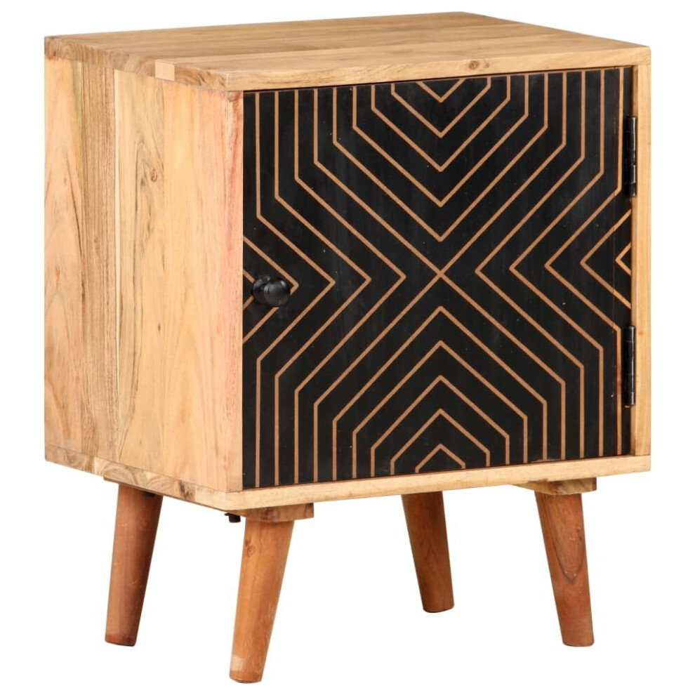 vidaXL Solid Acacia Wood Bedside Cabinet Bed Stand Wooden Side Furniture Home