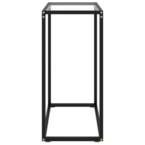 VidaXL vidaXL Console Table Transparent 60x35x75 cm Tempered Glass Side Hall End Desk 2