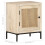 VidaXL vidaXL Solid Mango Wood Bedside Cabinet Natural Cane Storage Nightstand Indoor 7