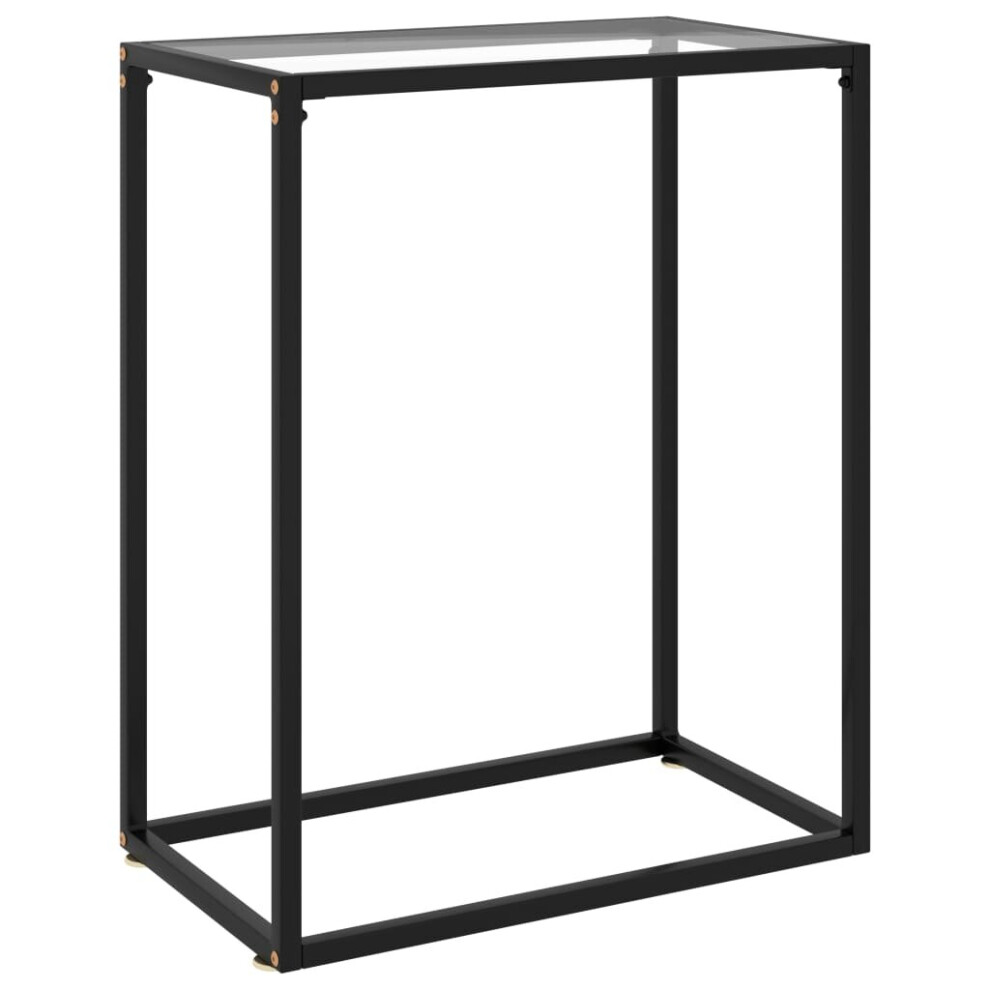 Vidaxl Console Table Transparent 60X35x75 Cm Tempered Glass Side Hall End Desk