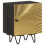 VidaXL vidaXL Bedside Cabinet Side Table with Brass Front Bedstand Solid Mango Wood 3