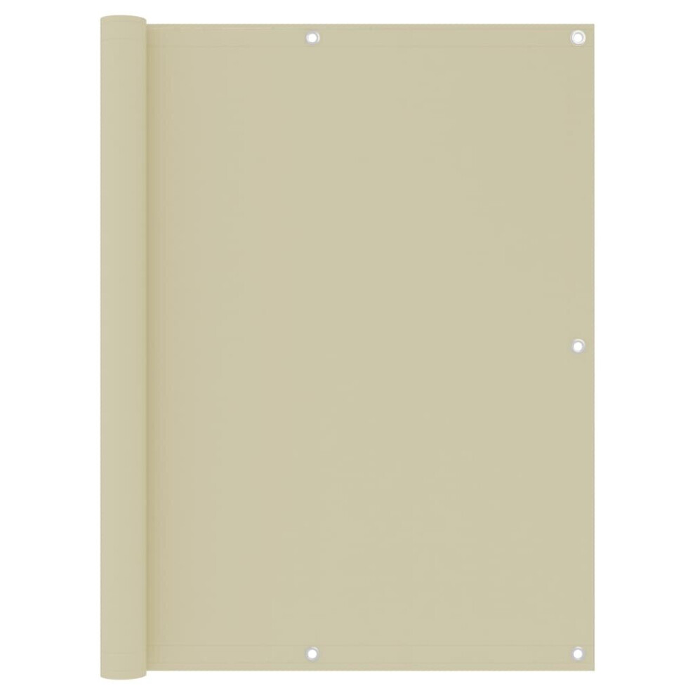 Vidaxl Balcony Screen 120X500 Cm Oxford Fabric Fence Privacy Screening Cream