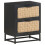 VidaXL vidaXL Solid Mango Wood Bedside Cabinet Wooden Sideboard Storage Nightstand 11