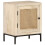VidaXL vidaXL Solid Mango Wood Bedside Cabinet Natural Cane Storage Nightstand Indoor 1