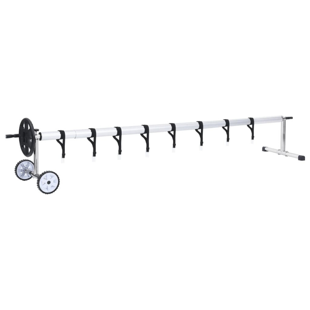 vidaXL Pool Cover Roller Pool Roll Cover Protector with Stainless Steel Base