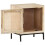 VidaXL vidaXL Solid Mango Wood Bedside Cabinet Natural Cane Storage Nightstand Indoor 5