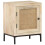 VidaXL vidaXL Solid Mango Wood Bedside Cabinet Natural Cane Storage Nightstand Indoor 11