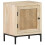 VidaXL vidaXL Solid Mango Wood Bedside Cabinet Natural Cane Storage Nightstand Indoor 9