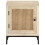 VidaXL vidaXL Solid Mango Wood Bedside Cabinet Natural Cane Storage Nightstand Indoor 4