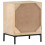 VidaXL vidaXL Solid Mango Wood Bedside Cabinet Natural Cane Storage Nightstand Indoor 6