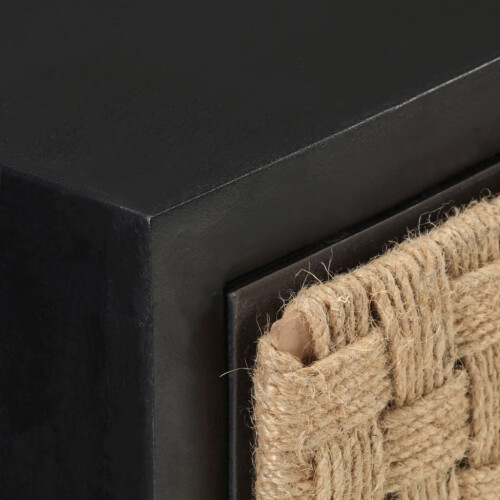 VidaXL vidaXL Solid Mango Wood Bedside Cabinet Wooden Sideboard Storage Nightstand 1