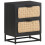 VidaXL vidaXL Solid Mango Wood Bedside Cabinet Wooden Sideboard Storage Nightstand 1