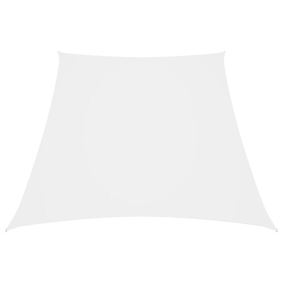 vidaXL Sunshade Sail Oxford Fabric Trapezium 3/4x3 m White Patio Shade Canopy