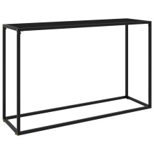 vidaXL Console Table Black 120x35x75 cm Tempered Glass Side Hall End Desk Home