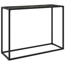 vidaXL Console Table Black 100x35x75 cm Tempered Glass Side End Hall Desk Home