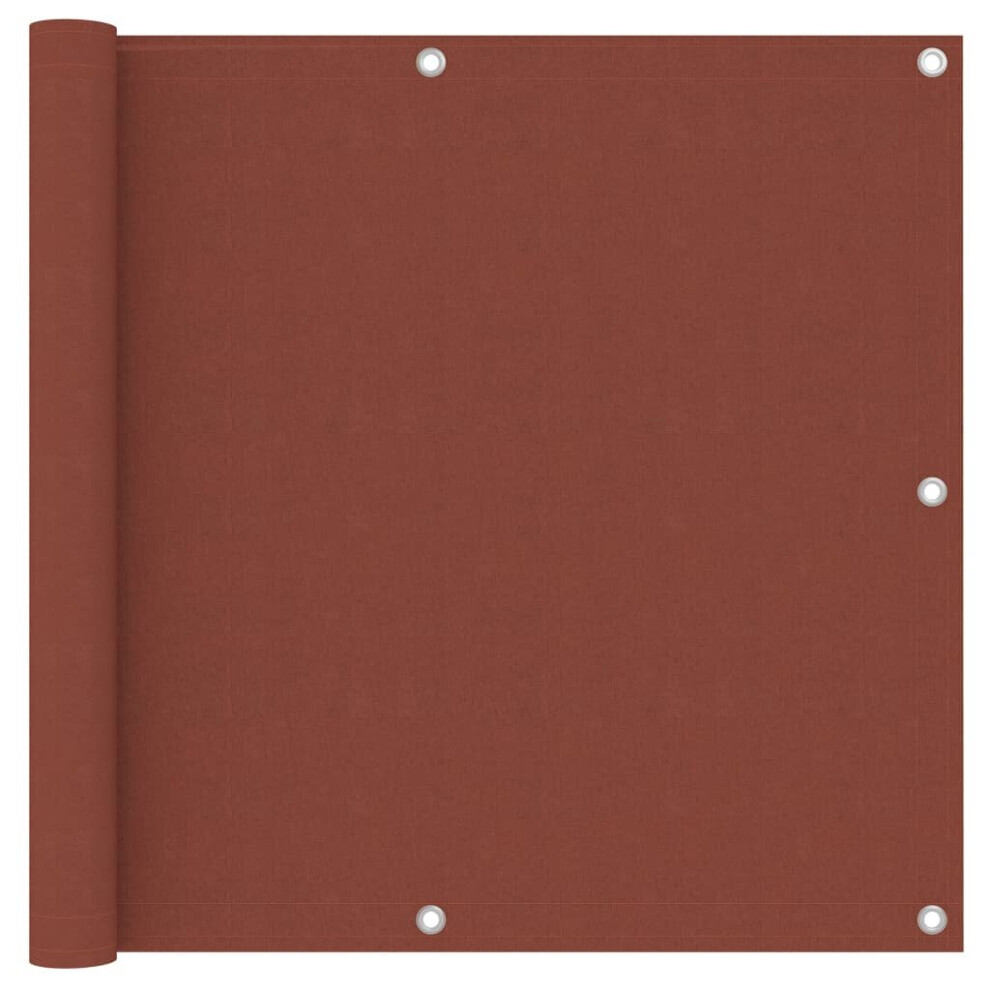 Vidaxl Balcony Screen Terracotta 90X500 Cm Oxford Fabric Fence Garden Privacy