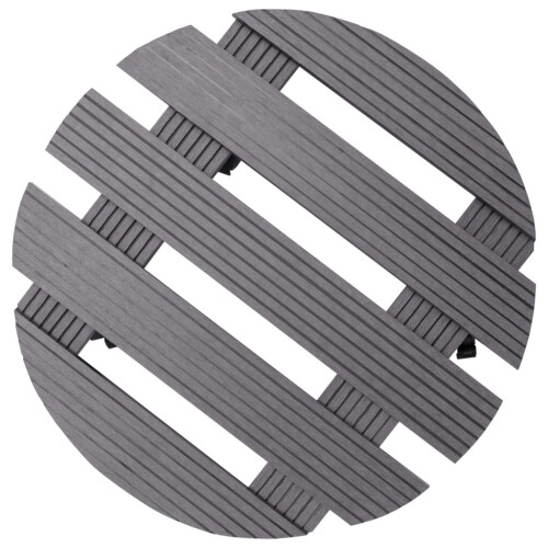 VidaXL vidaXL Pflanzenroller 2 Stk. Grau Ø30x7,5 cm WPC 2