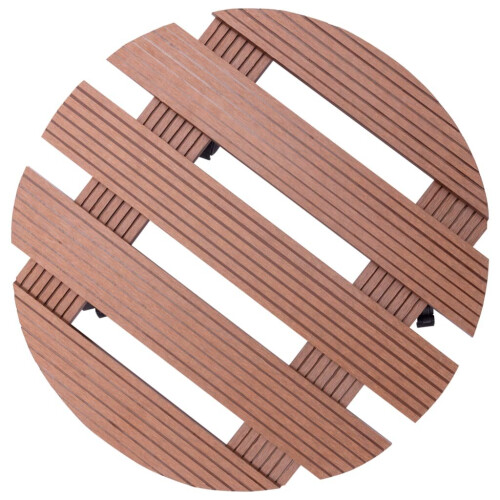 VidaXL vidaXL Pflanzenroller 2 Stk. Braun Ø30x7,5 cm WPC 2