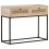 VidaXL vidaXL Solid Mango Wood Console Table Natural Cane Hall Desk for Under Mirror 1