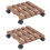 VidaXL vidaXL Pflanzenroller 2 Stk. Braun 30x30x7,5 cm WPC 1