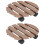 VidaXL vidaXL Pflanzenroller 2 Stk. Braun Ø30x7,5 cm WPC 1