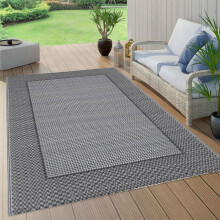 vidaXL Outdoor Carpet ARAKIL Grey 120x180 cm PP Balcony Rug Outdoor Blanket