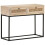 VidaXL vidaXL Solid Mango Wood Console Table Natural Cane Hall Desk for Under Mirror 9