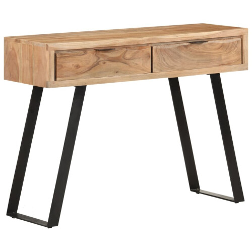 VidaXL vidaXL Solid Acacia Wood Console Table with Live Edges Accent Desk Living Room
