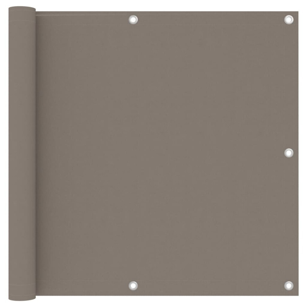 vidaXL Balcony Screen Taupe 90x500 cm Oxford Fabric Fence Privacy Screening