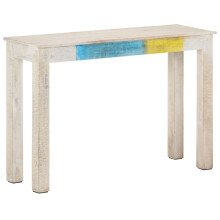 vidaXL Rough Mango Wood Console Table White Desk for under Mirror Furniture