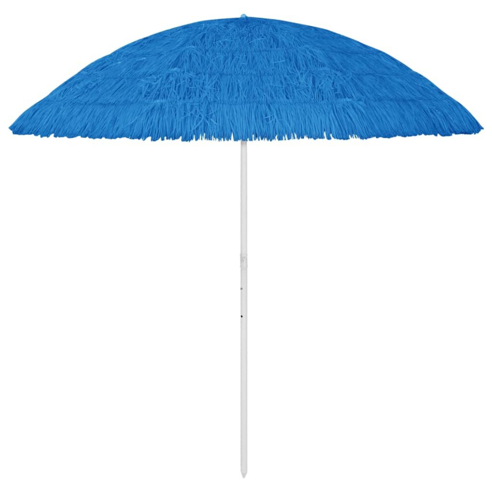 Vidaxl Hawaii Beach Parasol Outdoor Umbrella Sun Shelter Canopy Sunshade Blue