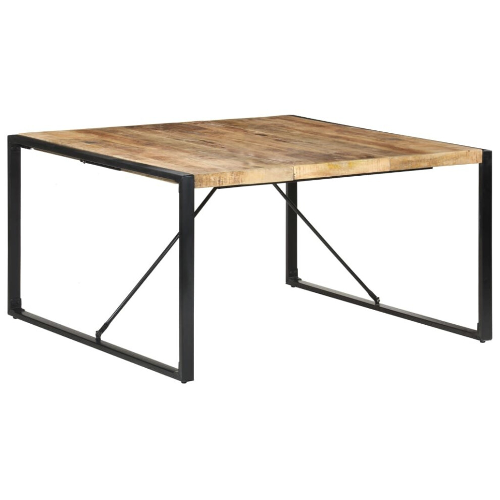 vidaXL Rough Mango Wood Dining Table Dinner Kitchen Desk Indoor Furniture