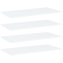 vidaXL 4x Bookshelf Boards White Engineered Wood Panel Extra Shelf Bookrack