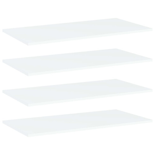 VidaXL vidaXL 4x Bookshelf Boards White Engineered Wood Panel Extra Shelf Bookrack