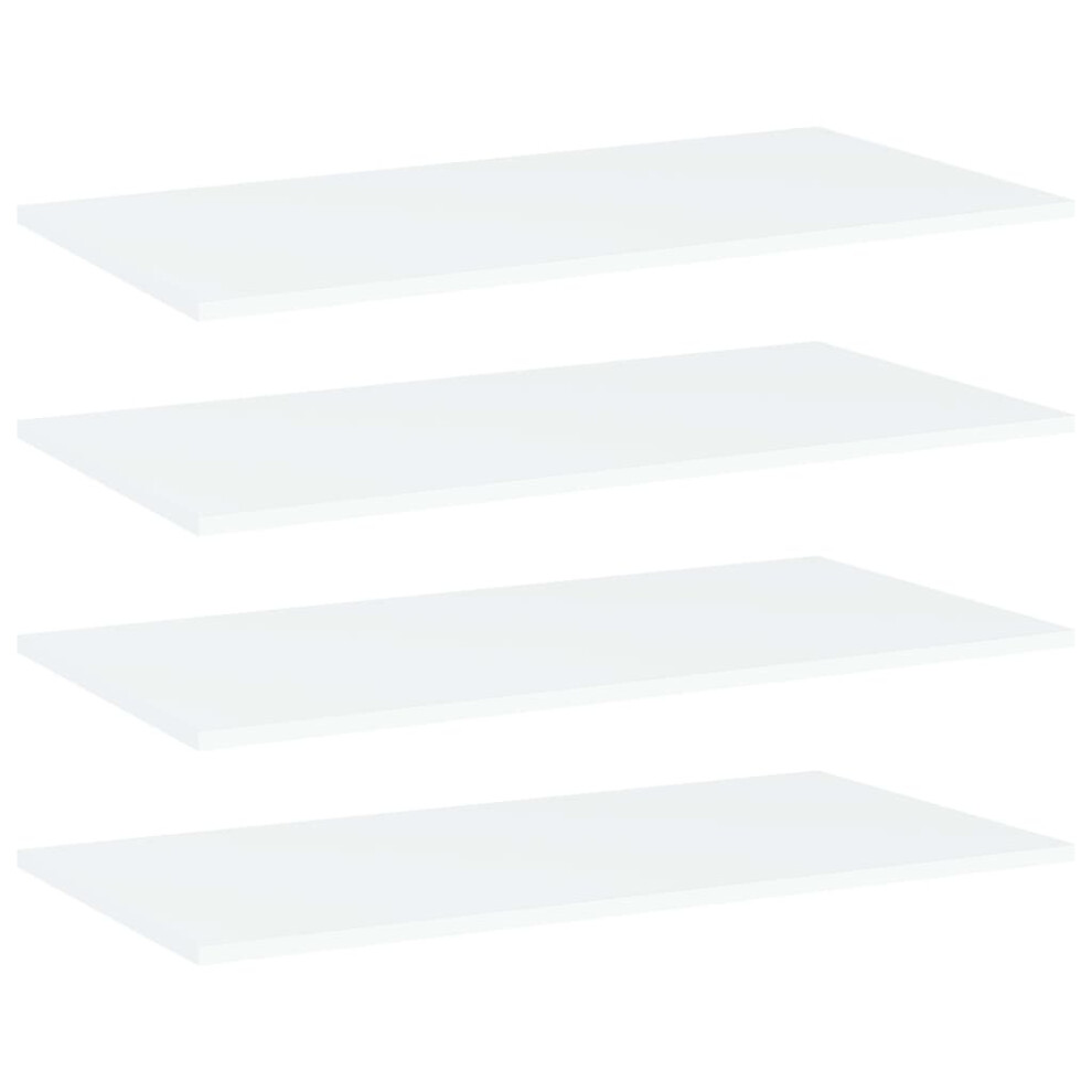 Vidaxl 4X Bookshelf Boards Engineered Wood Panel Extra Shelf Bookrack White