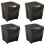 VidaXL vidaXL Stapelbare Mülleimer 4 Stk. Anthrazit 100 L 3