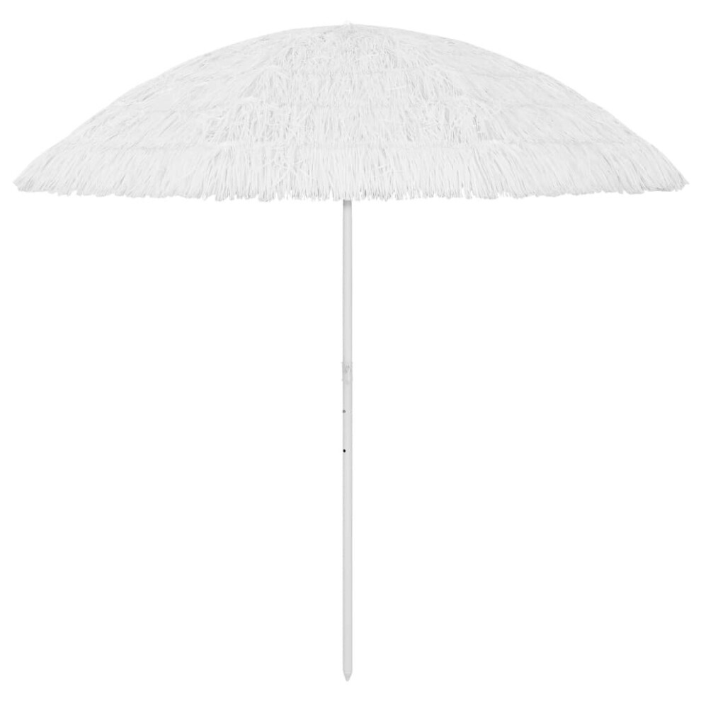 vidaXL Hawaii Beach Umbrella White 300 cm Patio Parasol Sunshade Sun Shelter