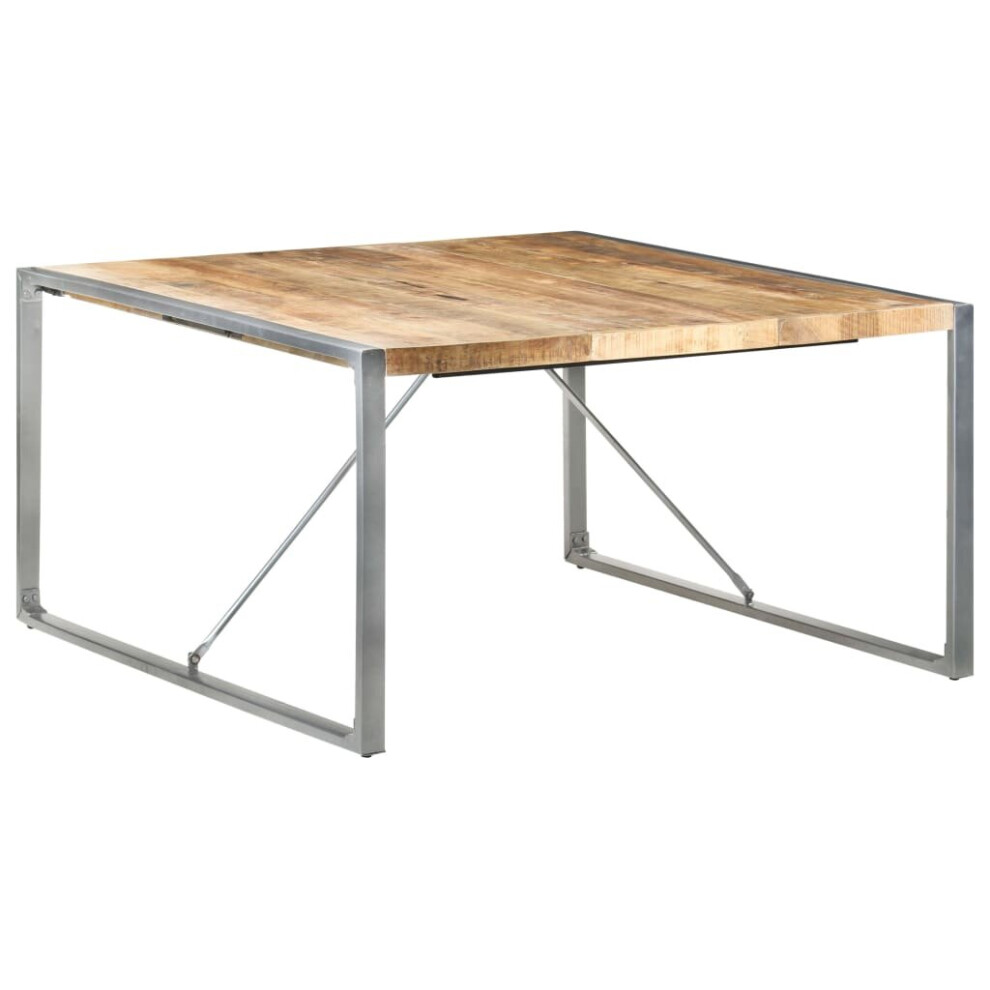 vidaXL Rough Mango Wood Dining Table Wooden Dinner Kitchen Desk Furniture