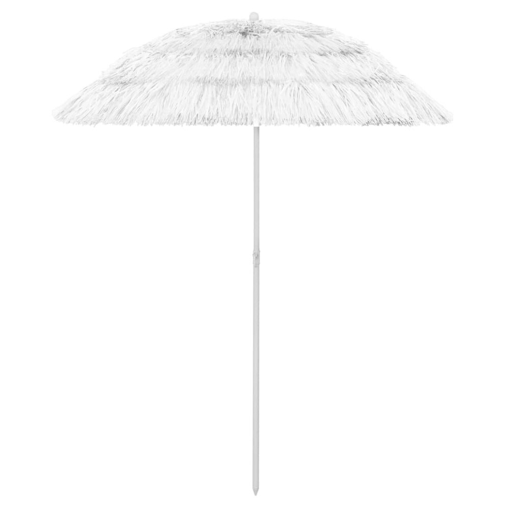 vidaXL Hawaii Beach Umbrella White 180 cm Patio Parasol Sunshade Sun Shelter