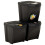VidaXL vidaXL Stapelbare Mülleimer 3 Stk. Anthrazit 75 L 2