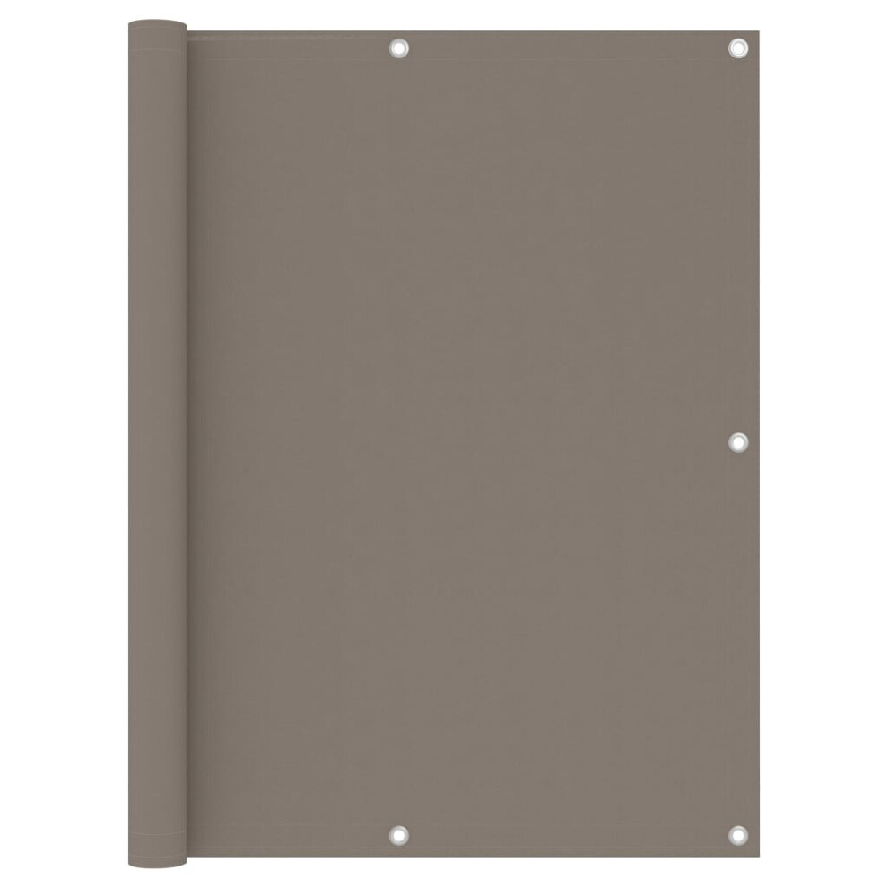 Vidaxl Balcony Screen Taupe 120X500 Cm Oxford Fabric Fence Privacy Screening