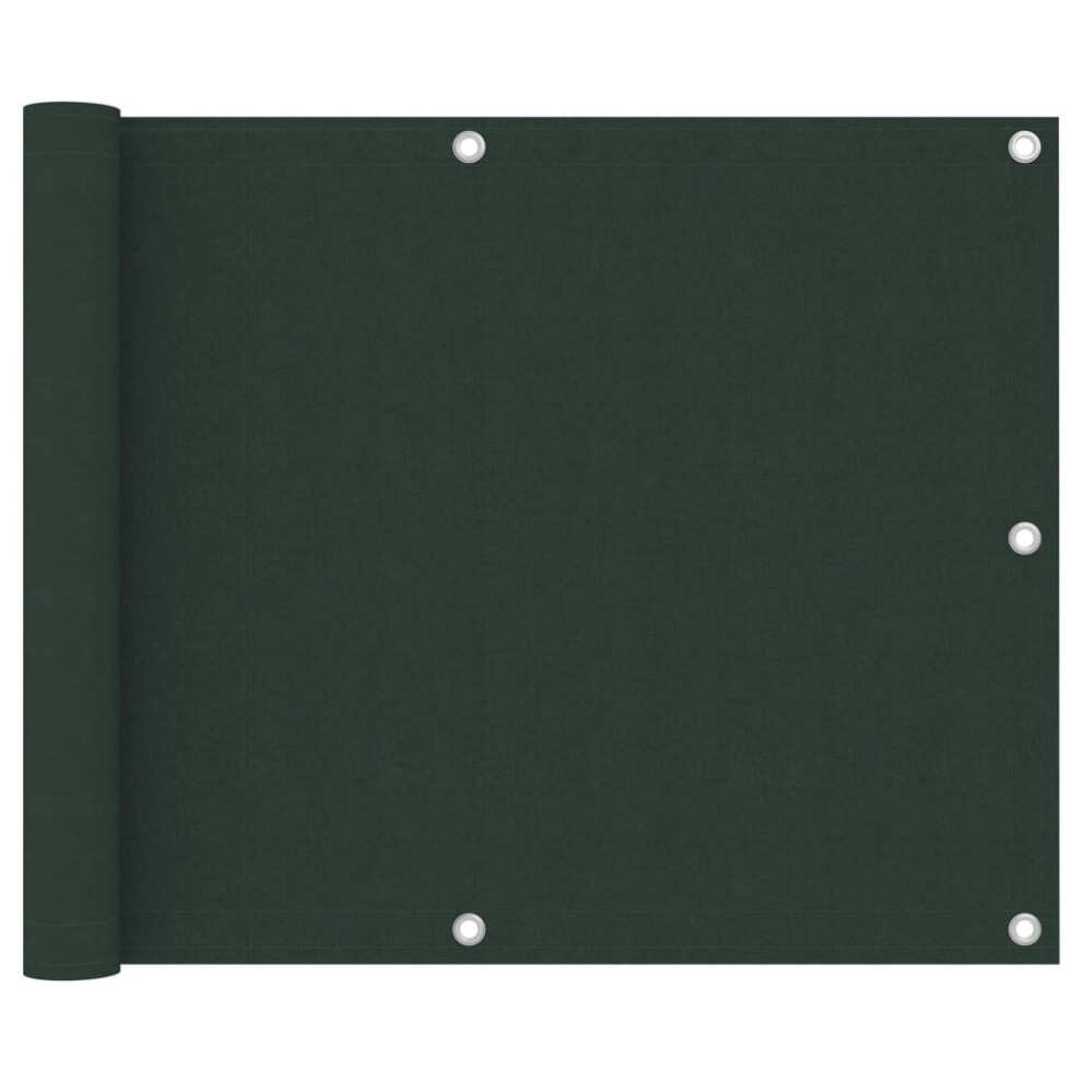 Vidaxl Balcony Screen Dark Green 75X400 Cm Oxford Fabric Privacy Screening