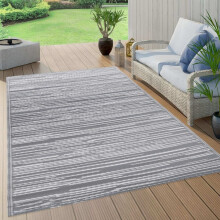 vidaXL Outdoor Carpet ARAKIL Grey 120x180 cm PP Balcony Rug Outdoor Blanket