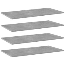 vidaXL 4x Bookshelf Boards Concrete Grey Engineered Wood Panel Extra Shelf