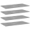 VidaXL vidaXL 4x Bookshelf Boards Concrete Grey Engineered Wood Panel Extra Shelf 1