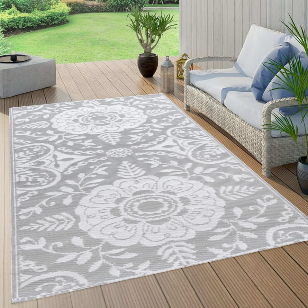 Outdoor Carpet Light Grey 80x150 cm PP