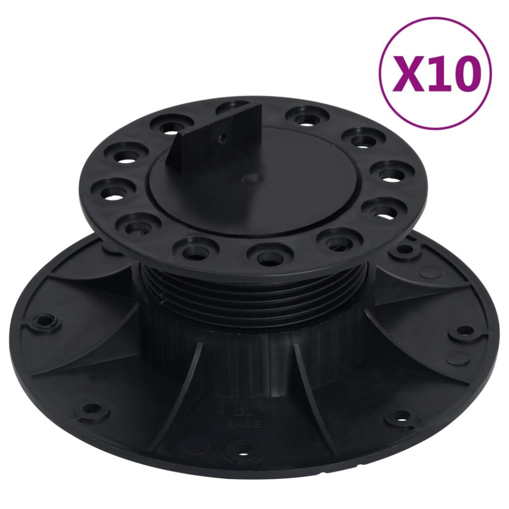Vidaxl 10X Adjustable Feet For Decking Garden Flooring Pedestal Support Foot