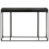 VidaXL vidaXL Solid Acacia and Mango Wood Console Table Black Carved Hall Accent Desk 2
