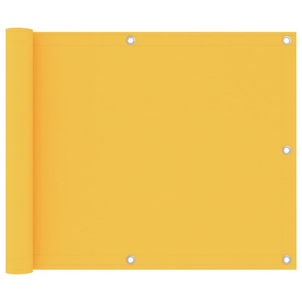 New Vidaxl Balcony Screen 75X400 Cm Oxford Fabric Protective Privacy Fence Yellow