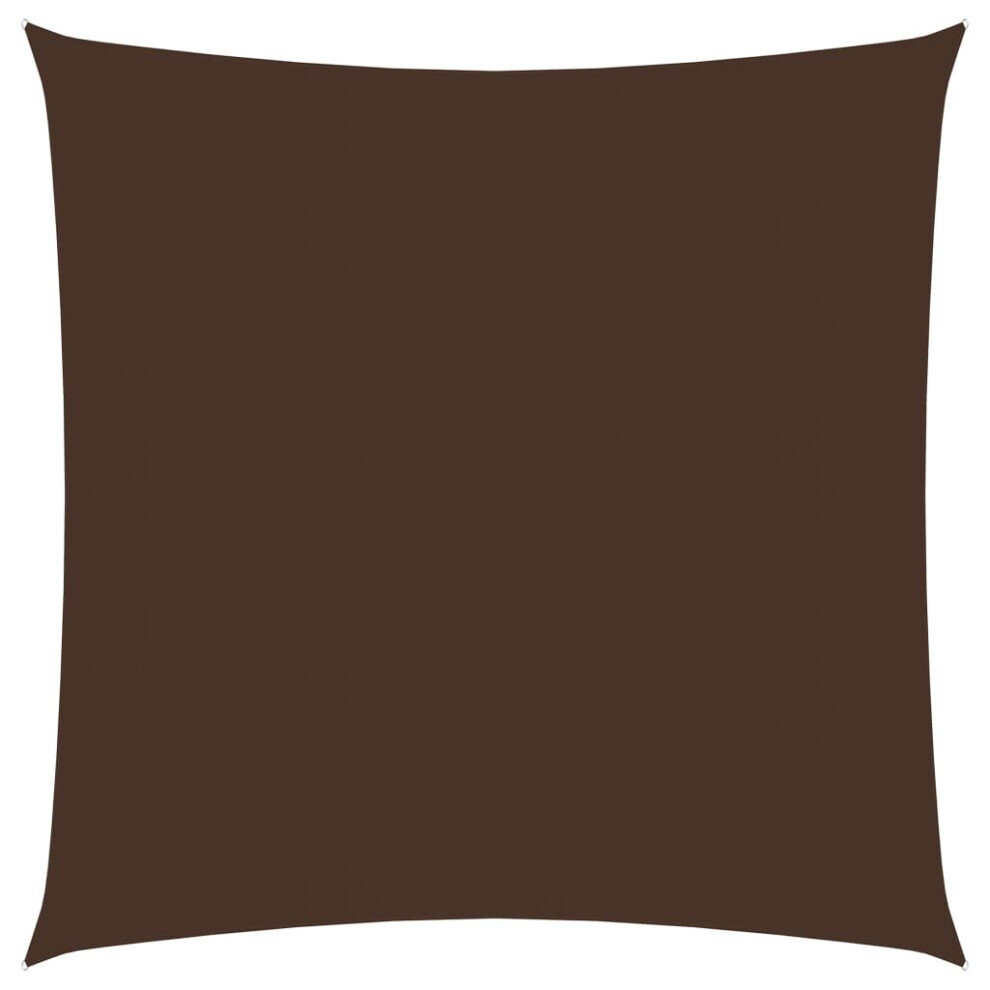 vidaXL Sunshade Sail Oxford Fabric Square 5x5 m Brown Patio Shade Sunscreen